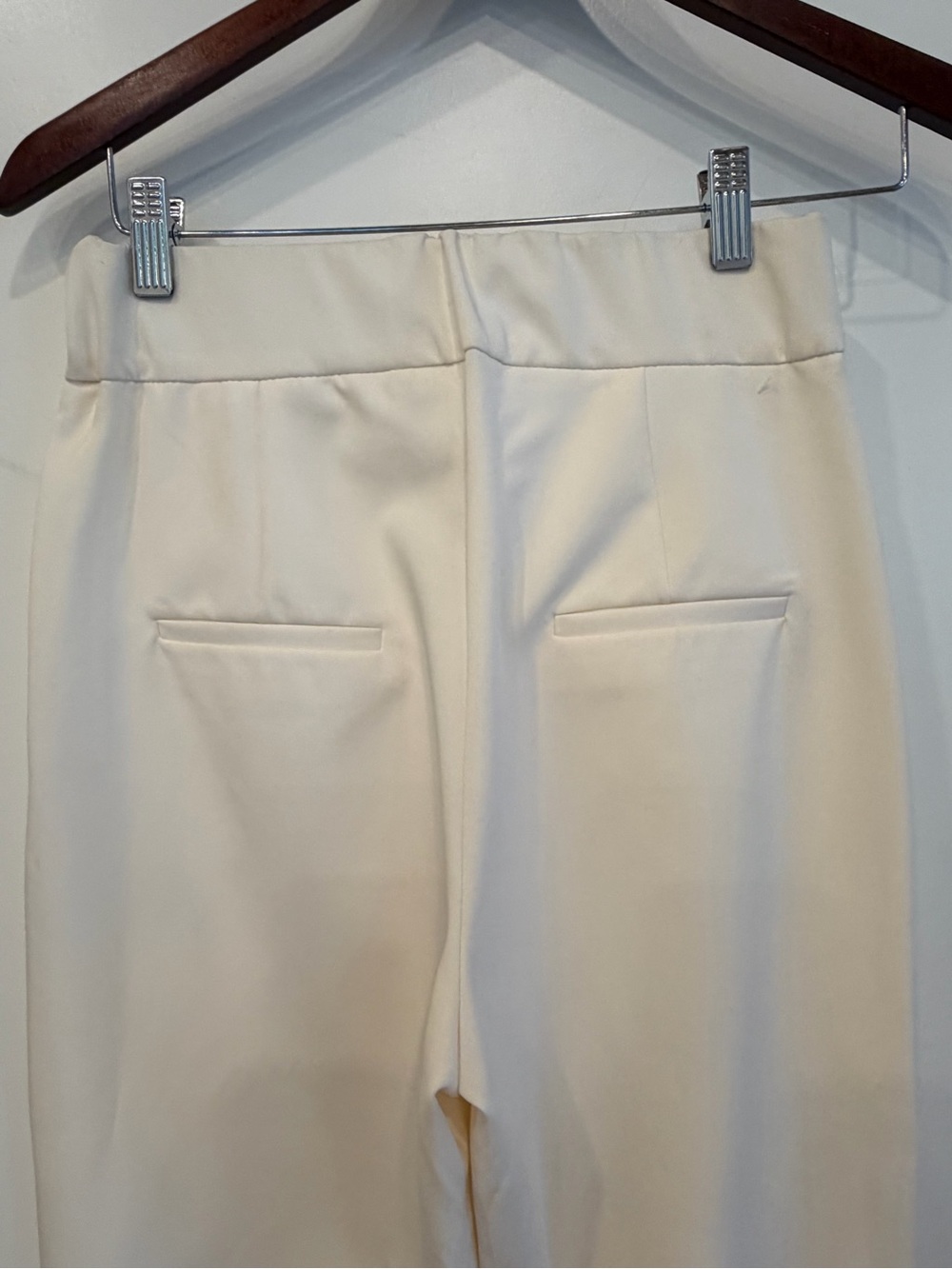 Halston Heritage Cream Wide-Leg Trousers with High Waist - Picture 10 of 10